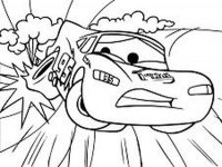 Lighting McQueen Flat Tire Coloring Online Coloring Game