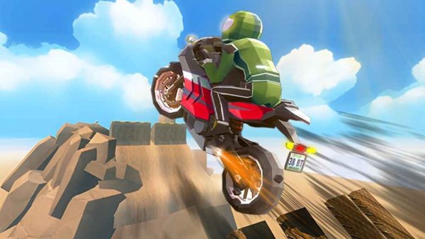 Cartoon Moto Stunt Racing Online Arcade Game
