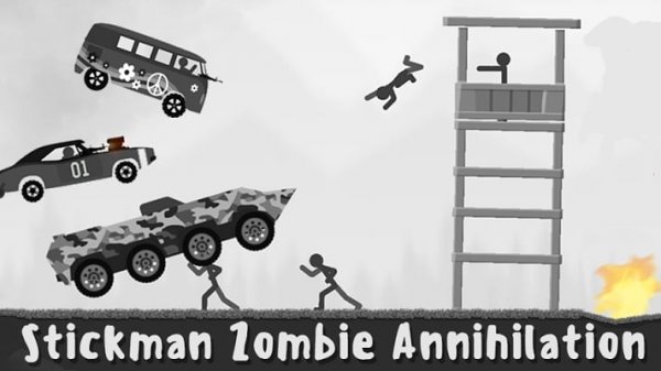 Stickman Zombie Annihilation Driving Online Arcade Game